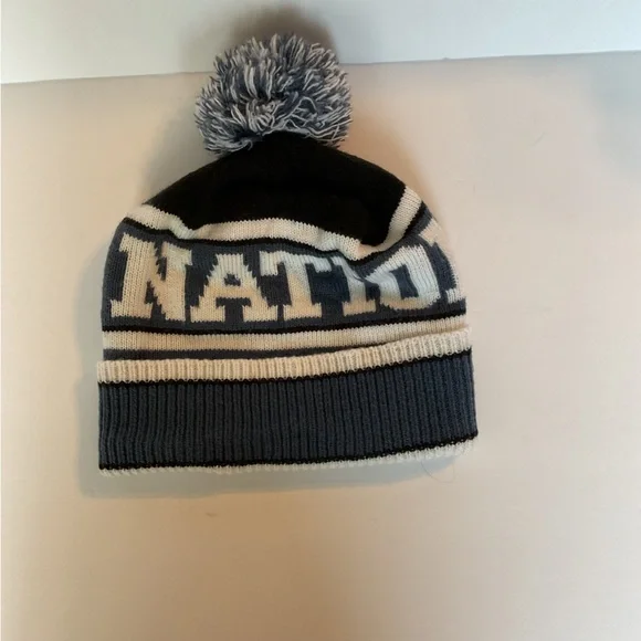 PINK VS Navy Blue Soft Velour Ribbed Shoulder Bag (NWT)& PINK Nation Knit Beanie - Picture 10 of 12